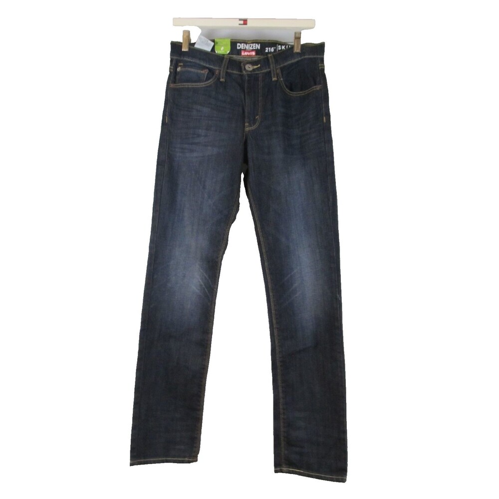NWT Denizen from Levis 216 Skinny Fit Jeans Mens 30x32 Dark Wash Blue Stretch